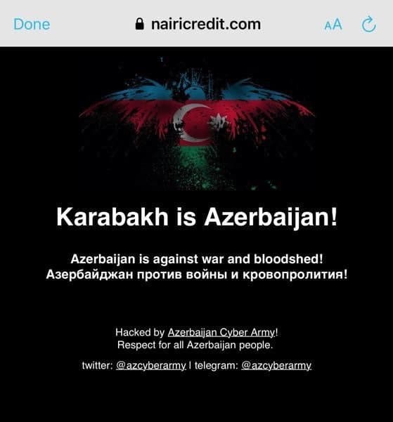 Azərbaycan hakerləri tərəfindən erməni saytları dağıdıldı -FOTOFAKT