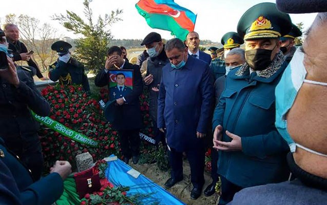 Şəhid kapitan Xəyyam Əliyev dəfn edildi- FOTOLAR