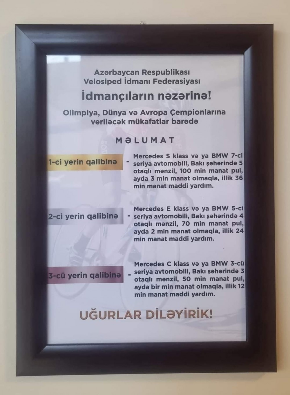 Mədət Quliyev bu idmançılara ev və “Mercedes A-Class” verəcək- FOTO