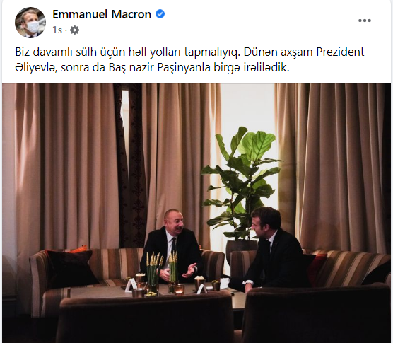 Makrondan Azərbaycan dilindəPAYLAŞIM - FOTO