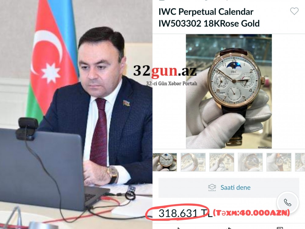 “Kontakt Home”un sahibi deputat Elnur Allahverdiyevin bahalı saatları -ŞOK QİYMƏTLƏR (FOTOLAR)