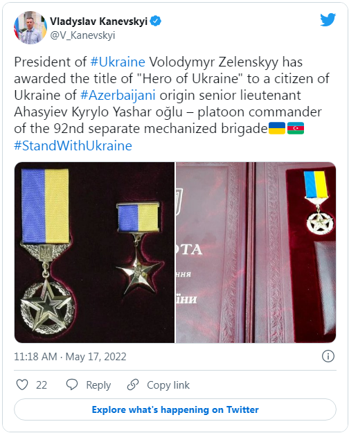 Zelenski azərbaycanəsilli komandiri TƏLTİF ETDİ- FOTO