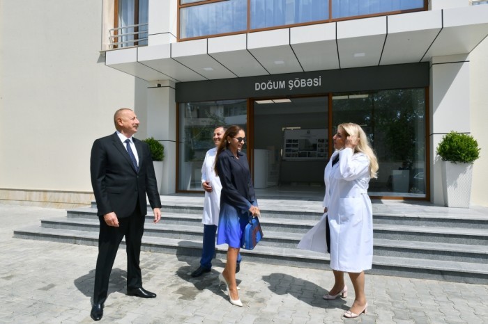Prezident və xanımı 2 nömrəli doğum evindəki şəraitlə tanış oldu- FOTOLAR