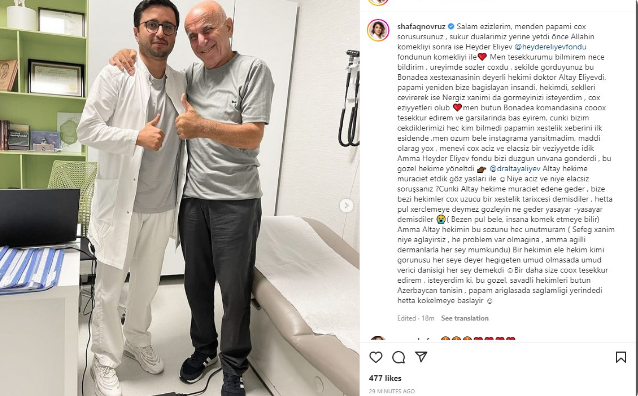 Xalq artisti ölümdən döndü:"Pul xərcləməyə dəyməz dedilər..." (FOTOLAR)