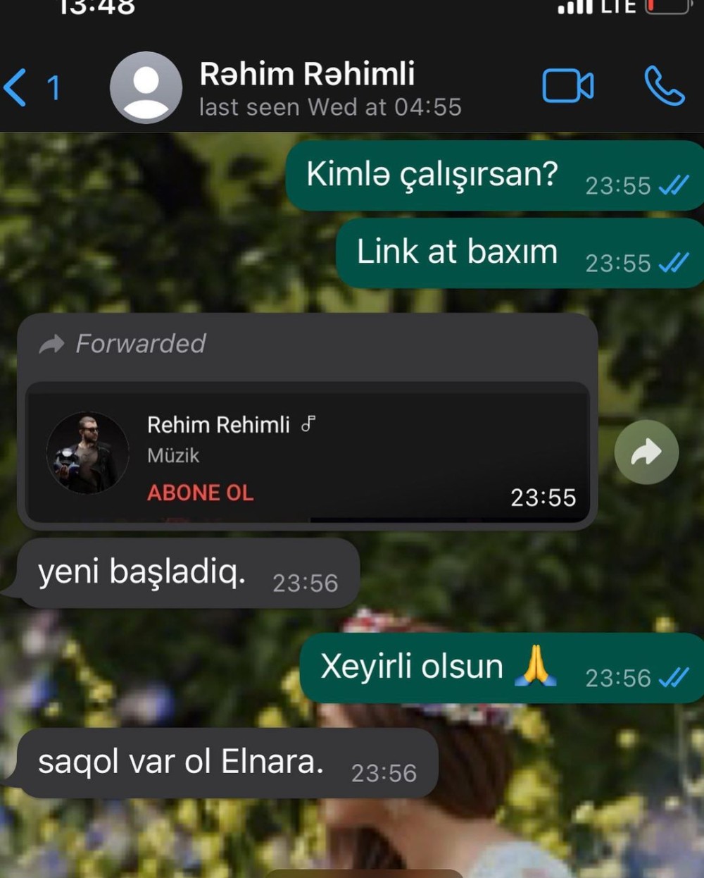 Rəhim Rəhimlinin son "Whatsapp" yazışmaları- FOTOLAR