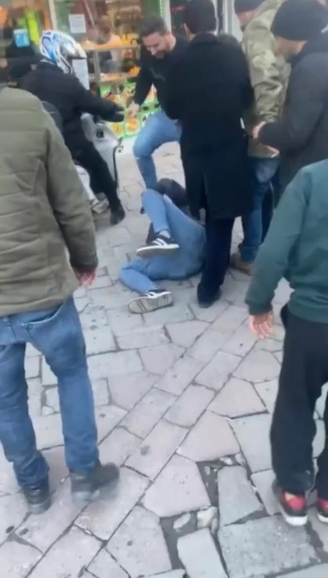 İzlədiyi qadının qohumları tərəfindən küçədə döyüldü- FOTO+VİDEO