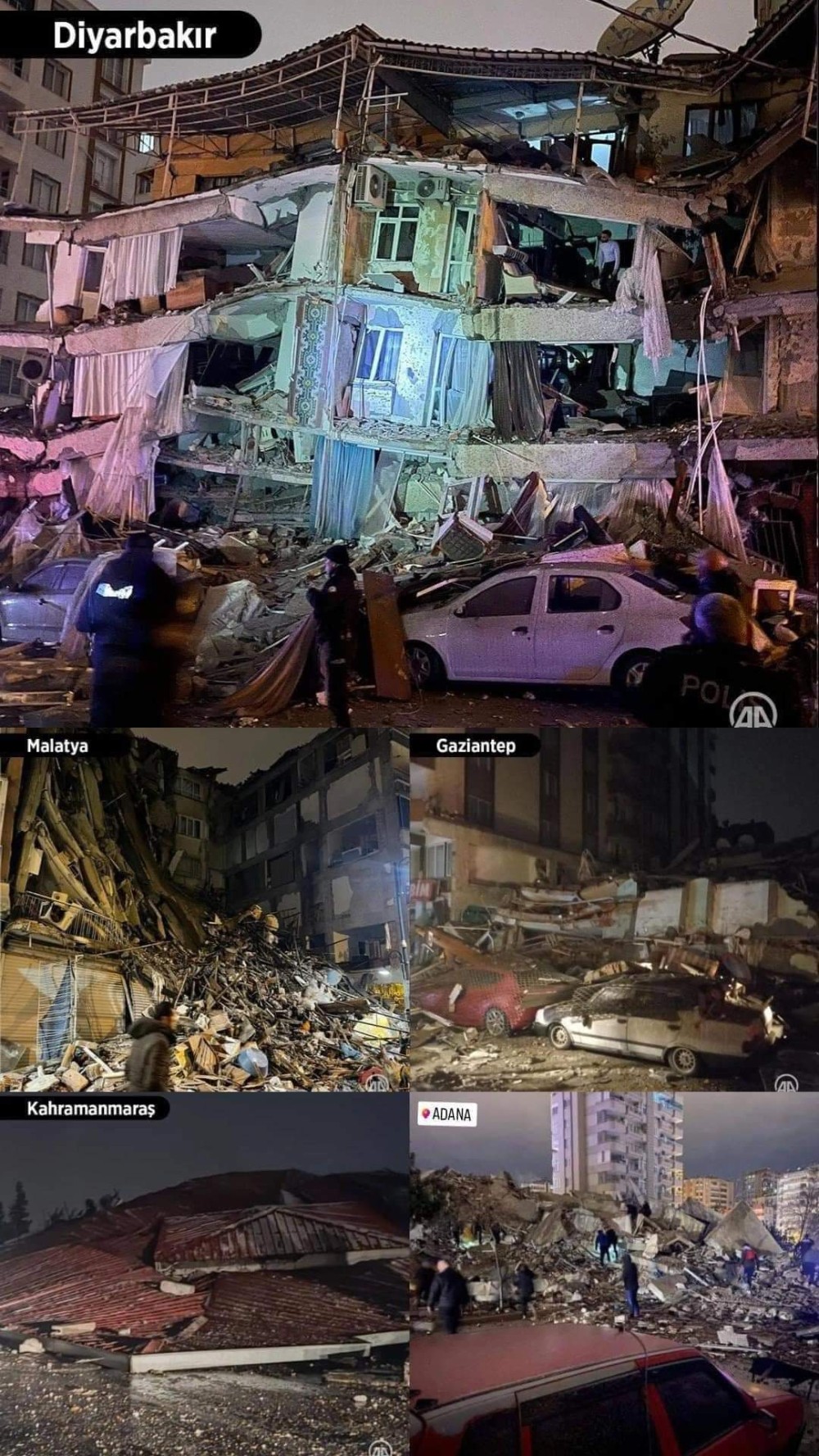 Türkiyədə zəlzələ nəticəsində uçan binaların altında qalanlar belə yardım istədi- Ürəkdağlayan görüntülər (VİDEO)