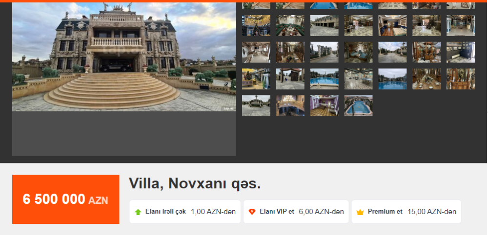 Novxanıdakı məşhur villa satışa çıxarıldı- 6.5 milyon qiymət qoyuldu (FOTO)
