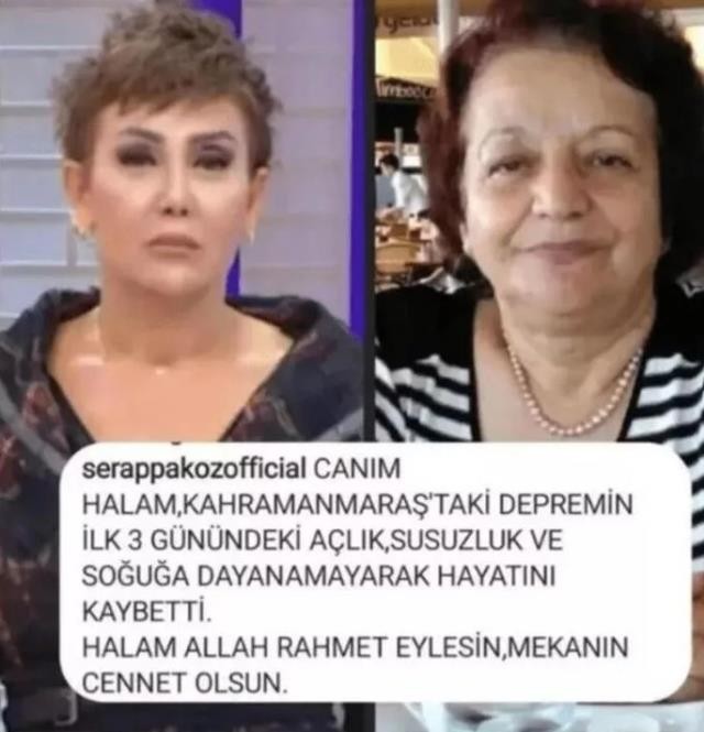Zəlzələ qurbanlarından biri də məşhur aparıcının bibisi imiş(FOTO)