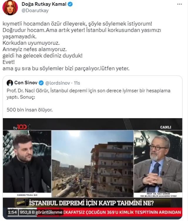 Məşhur aktrisa professora reaksiya verdi- "Qorxudan yata bilmirik, bəsdir"