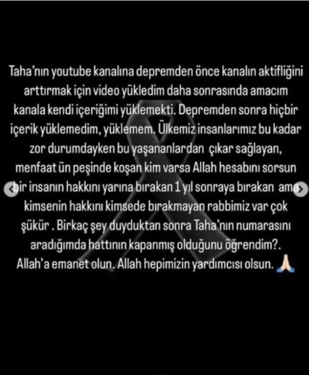 Zəlzələdə ölən Tahanın "youtube" kanalı satıldı- Foto