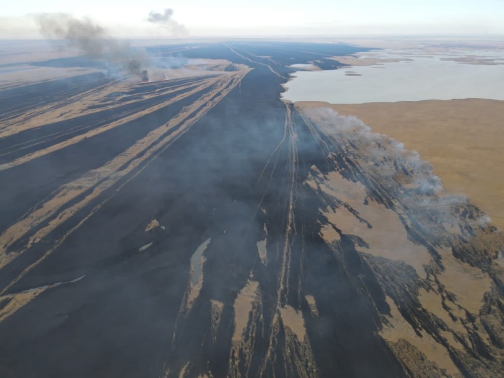 Həştərxan Təbiət Qoruğunda güclü yanğın- FOTOLAR