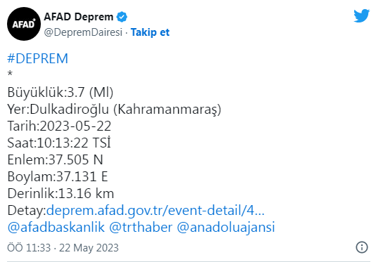 SON DƏQİQƏ: Kahramanmaraşda yenidənzəlzələ OLDU