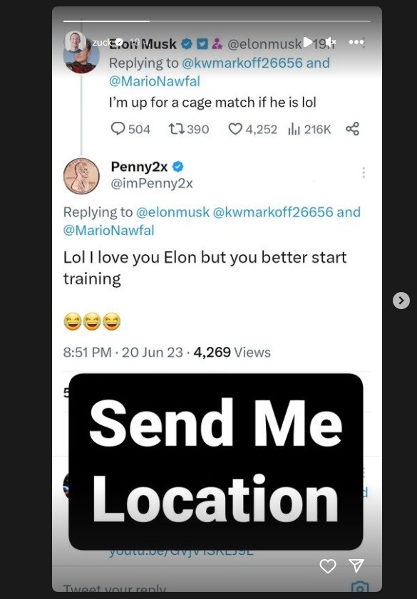 Zukerberq İlon Maskın “qəfəs döyüşü” təklifini qəbul etdi