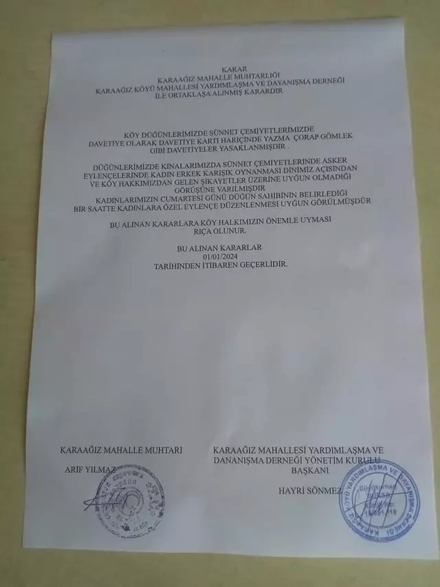 Toyda qadınlarla kişilər birgə əylənə bilməz -BƏLƏDİYYƏ SƏDRİ QADAĞA QOYDU