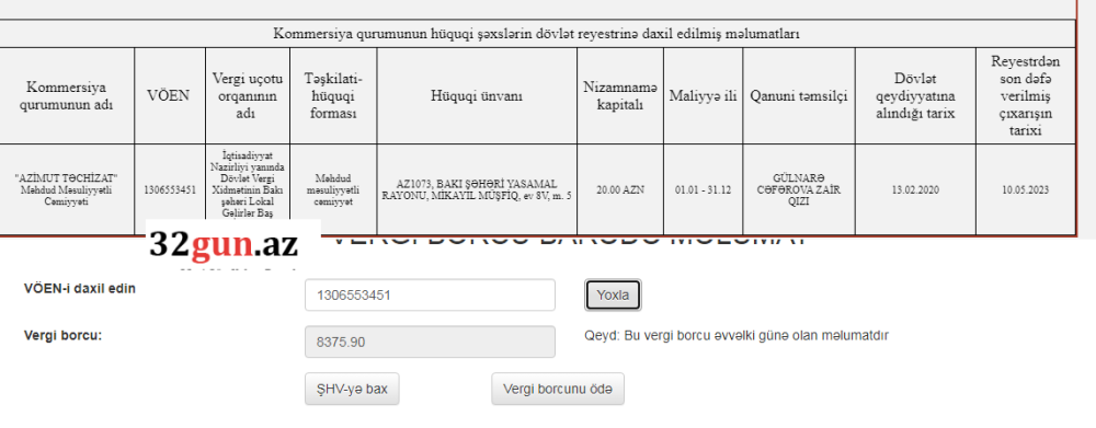 ADU  Gülnarə Cəfərovanın vergi borcu olan şirkətini tenderində qalib elan etdi