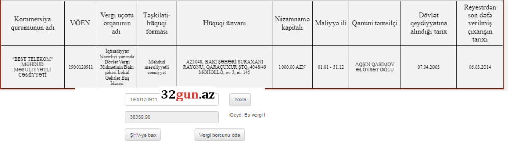 38 min AZN vergi borcu olan  "BEST TELEKOM" DSX-nintenderdinin qalibi oldu -  157 min manat