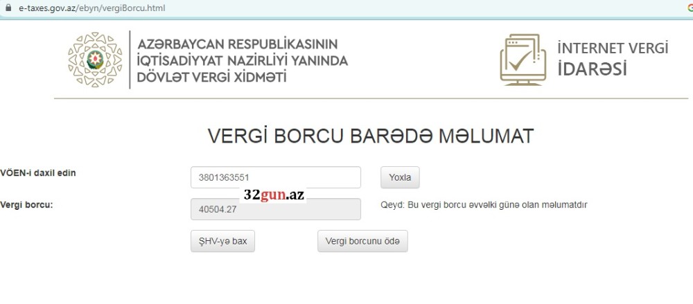 41 min AZN vergi borcu olan şirkət DVX-ninbu idarəsini məhkəməyə verdi