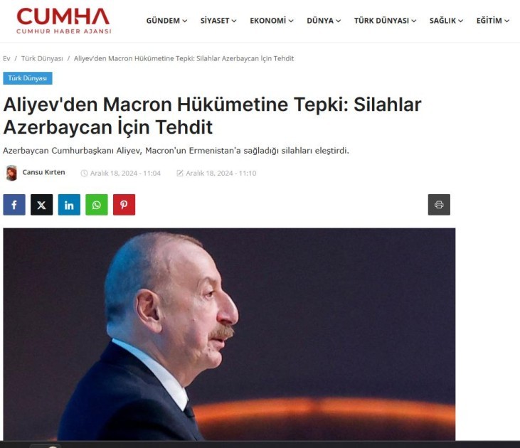 Prezidentin müsahibəsi dünya mediasının diqqətində -FOTOLAR