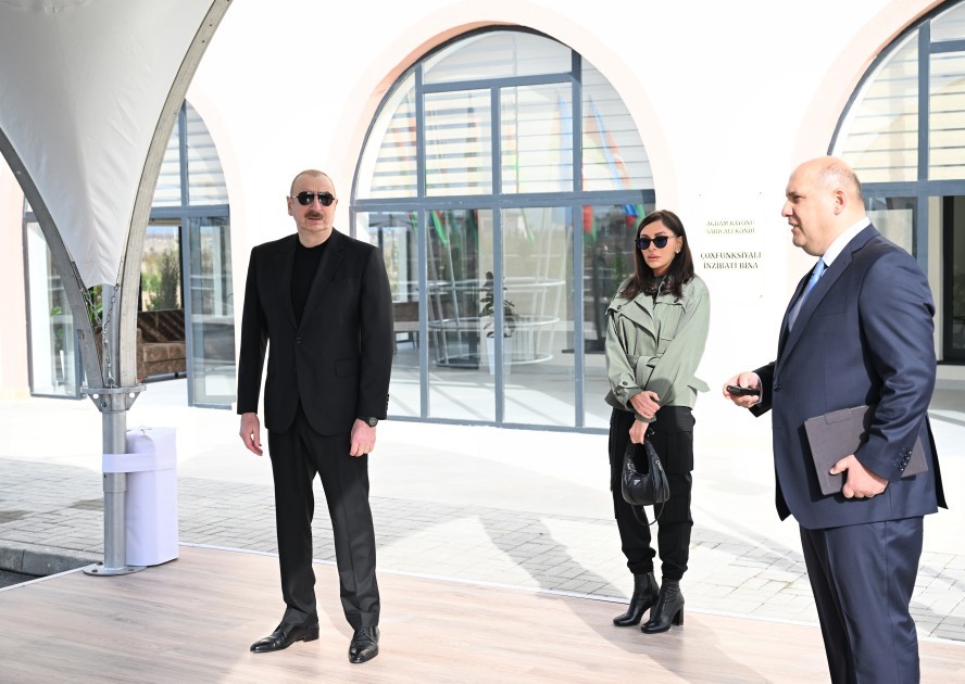 Prezident və xanımı Sarıcalı kəndinin açılışında iştirak ediblər -YENİLƏNİB (FOTOLAR+VİDEO)