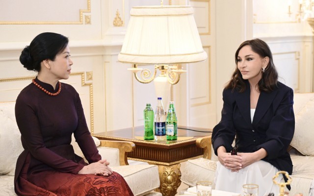 Mehriban Əliyeva No Fon Li ilə görüşdü /FOTO (VİDEO)