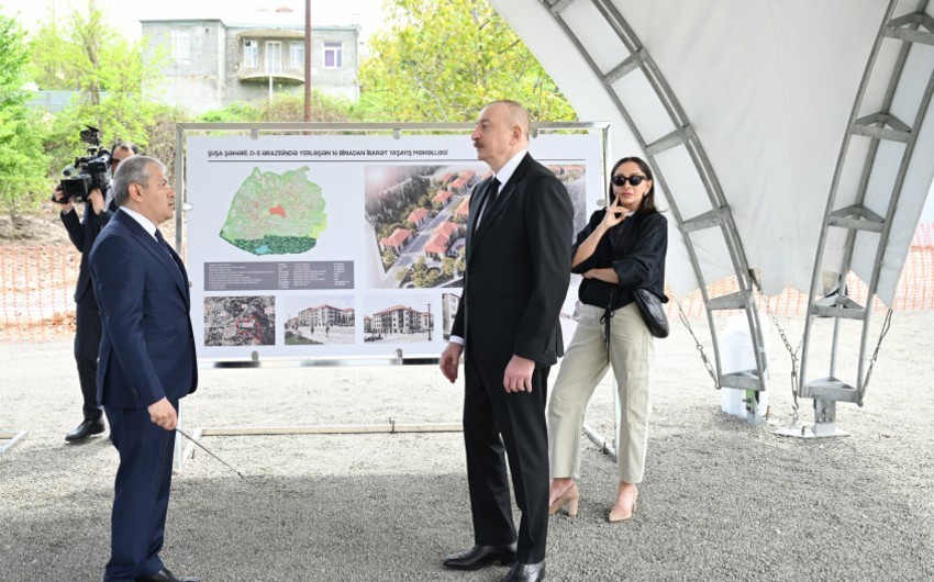 Şuşada daha bir yaşayış kompleksinin təməli qoyulub -FOTO (YENİLƏNİB)