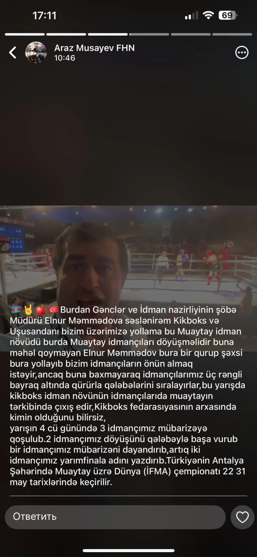 Araz Musayev vurulmazdan öncə bu məmurla bağlı paylaşım edibmiş   —   ŞOK DETALLAR 