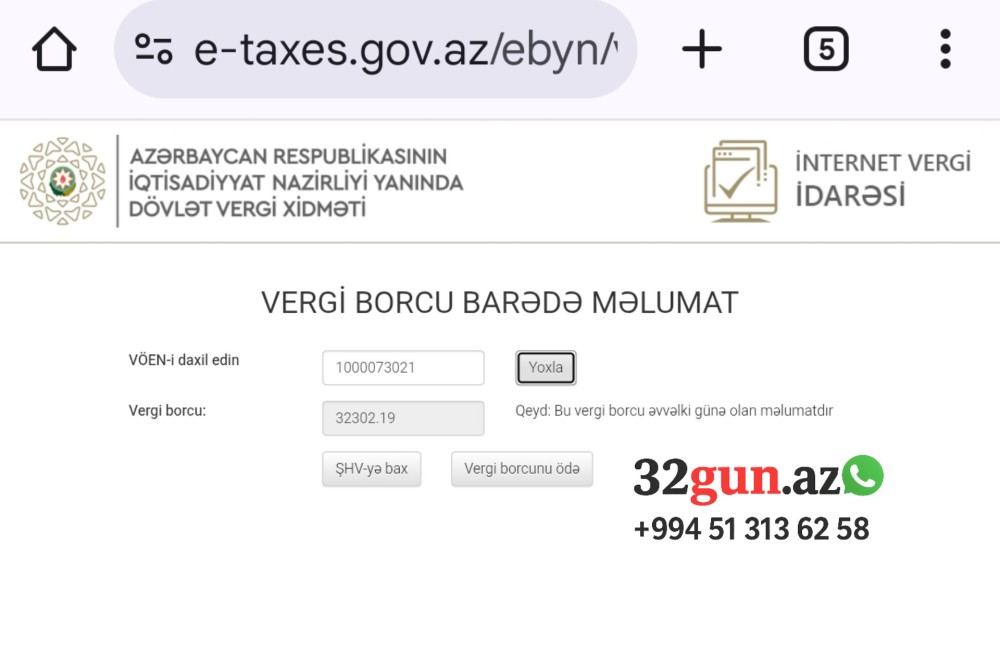Dövlət Sosial Müdafiə Fondunun Binəqədi nümayəndəliyinin vergi borcu üzə çıxıb