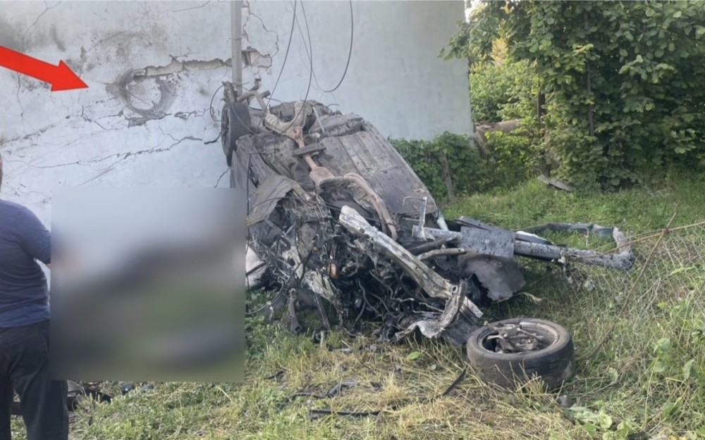 Dəhşətli qəzada ölənlər sərxoş olublar - Hadisə yerindən fotolar