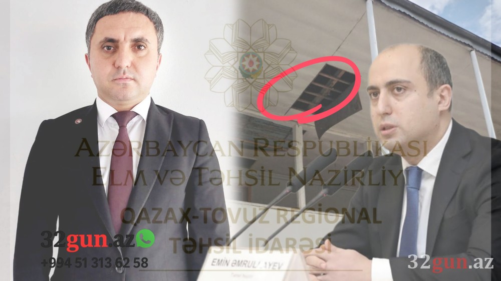 Qazax Təhsil Sektorunun binasında BİABIRÇILIQ:Tavan uçub... / FOTO