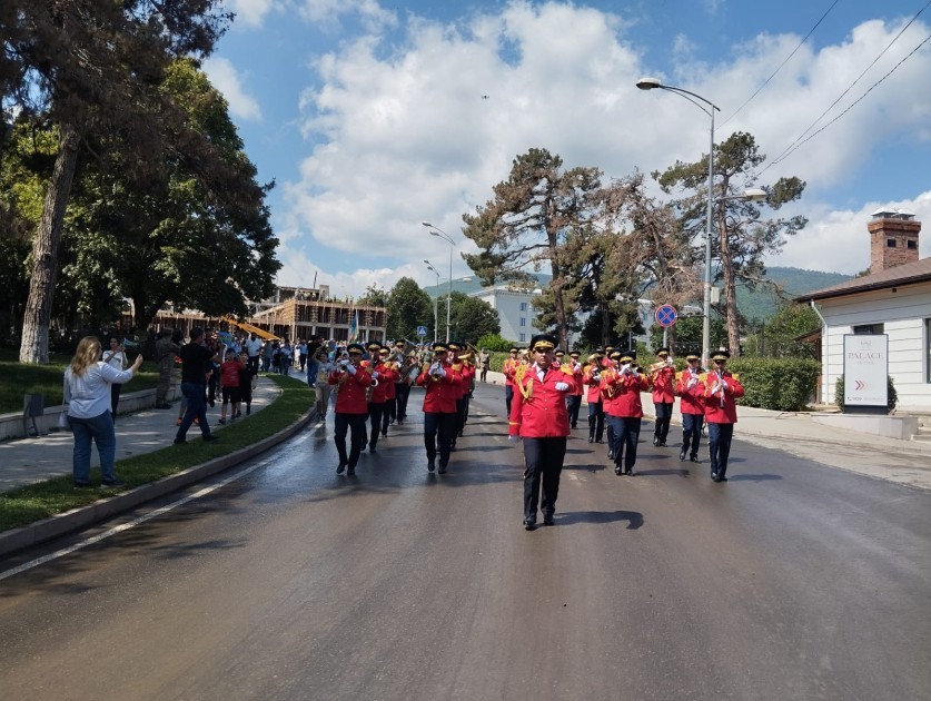 Xankəndidə hərbçilərin yürüşü təşkil olundu -FOTOLAR