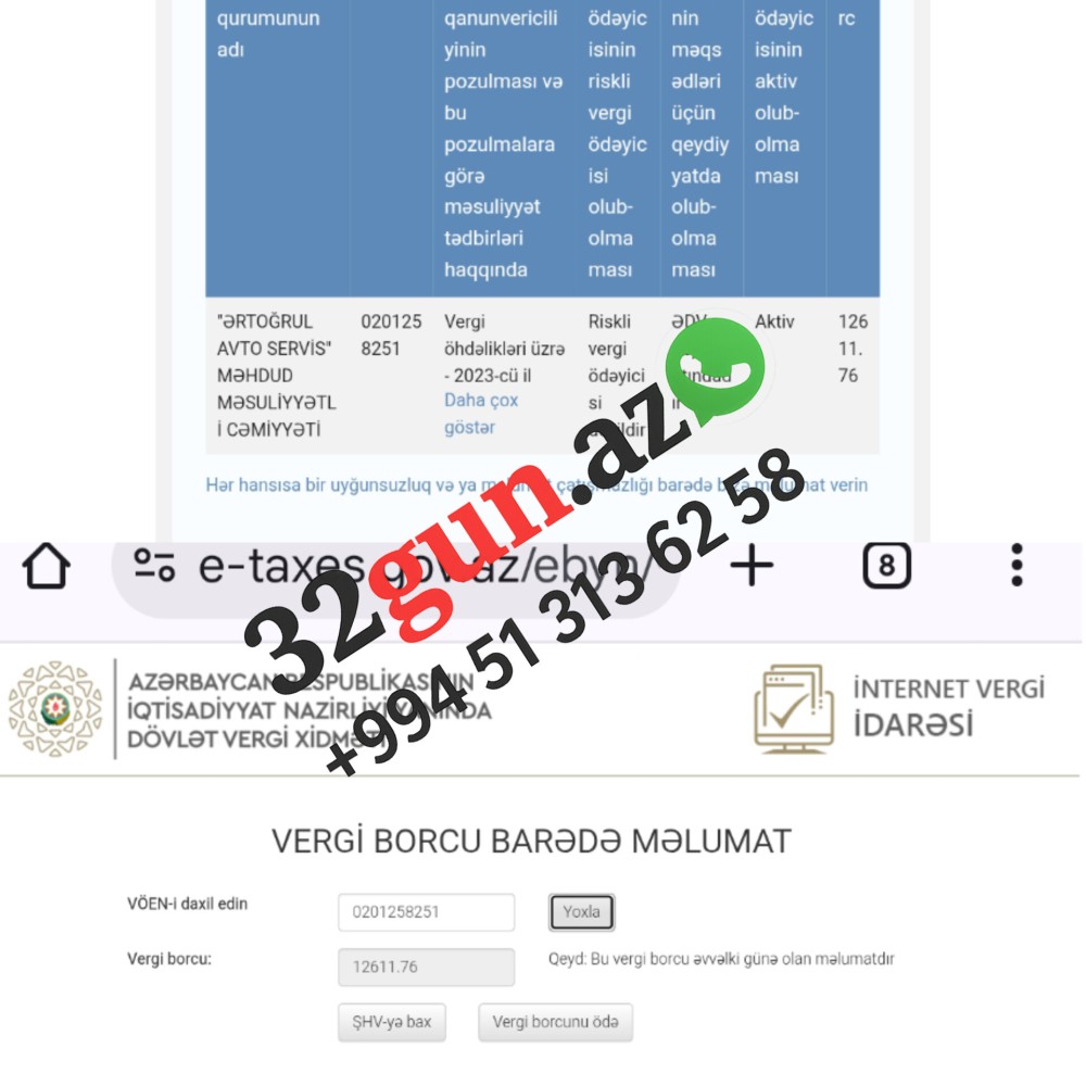"Ərtoğrul Avto Servis" MMC 4 qurumla tender müqaviləsi bağlayıb - şirkətin vergi borcu da var / FOTO
