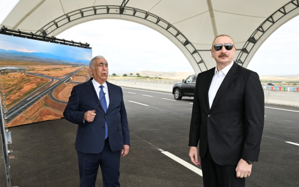 İlham Əliyev Əhmədbəyli-Füzuli-Şuşa yolunun açılışında -FOTOLAR