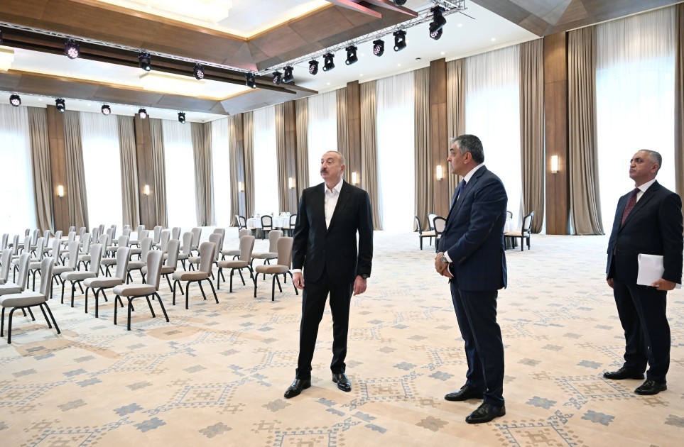 Prezident Xankəndi Konqres Mərkəzinin açılışında -FOTOLAR