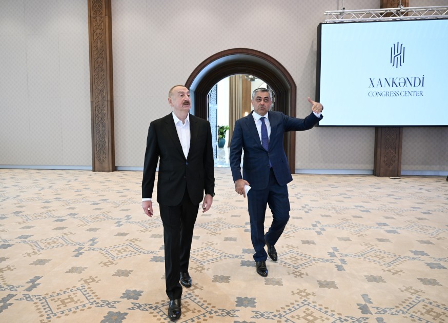 Prezident Xankəndi Konqres Mərkəzinin açılışında -FOTOLAR