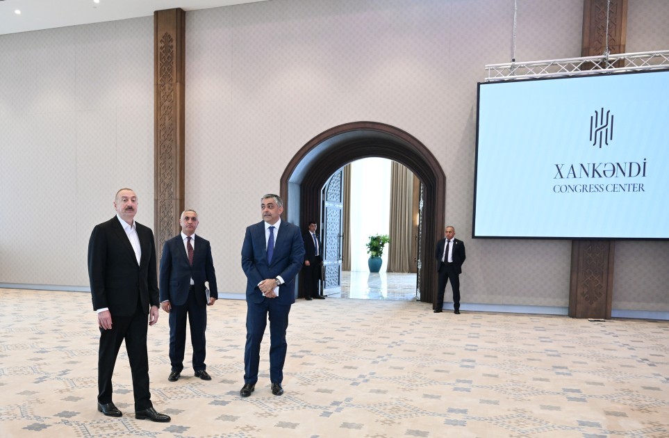 Prezident Xankəndi Konqres Mərkəzinin açılışında -FOTOLAR