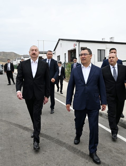 Prezidentlər Ağdamın Xıdırlı kəndinin 1-ci mərhələsinin açılışında -FOTOLAR