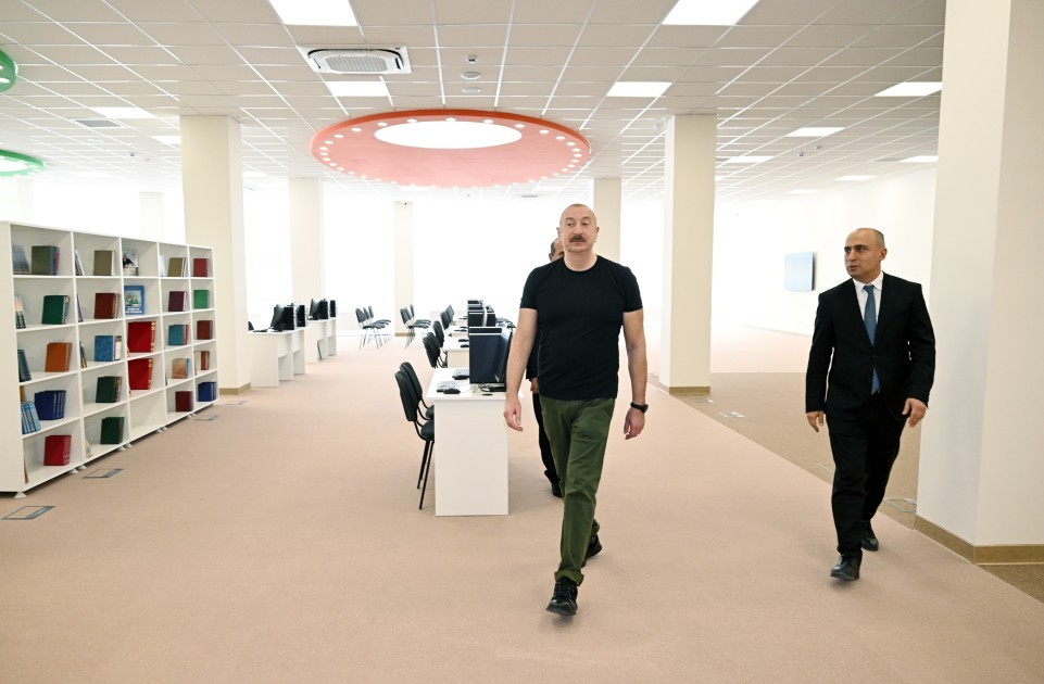 Ağdam şəhər 1 nömrəli tam orta məktəbin binasının açılışı oldu -FOTOLAR