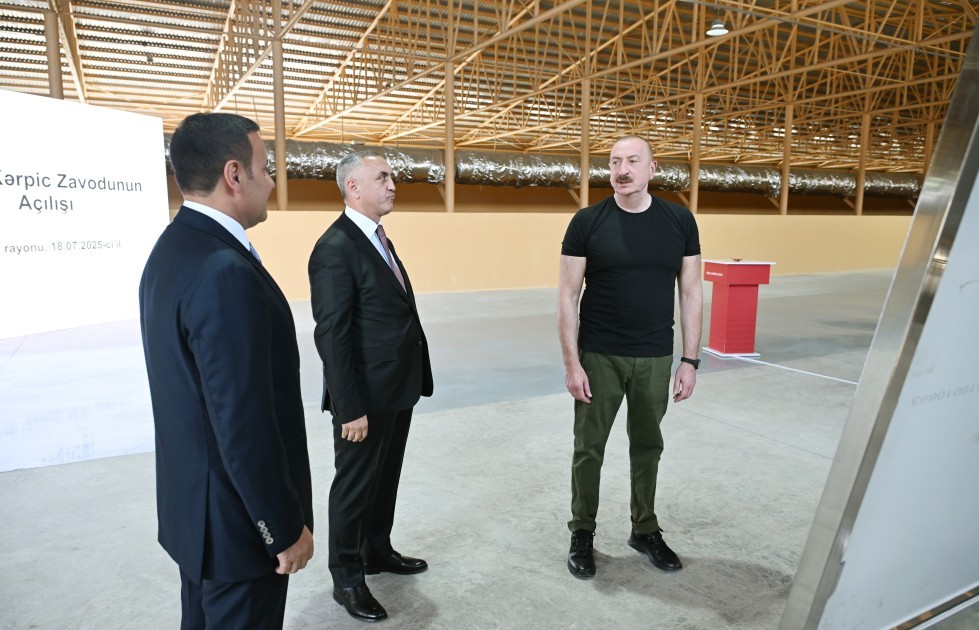 Xocalı kərpic zavodunun açılışı olub -FOTOLAR