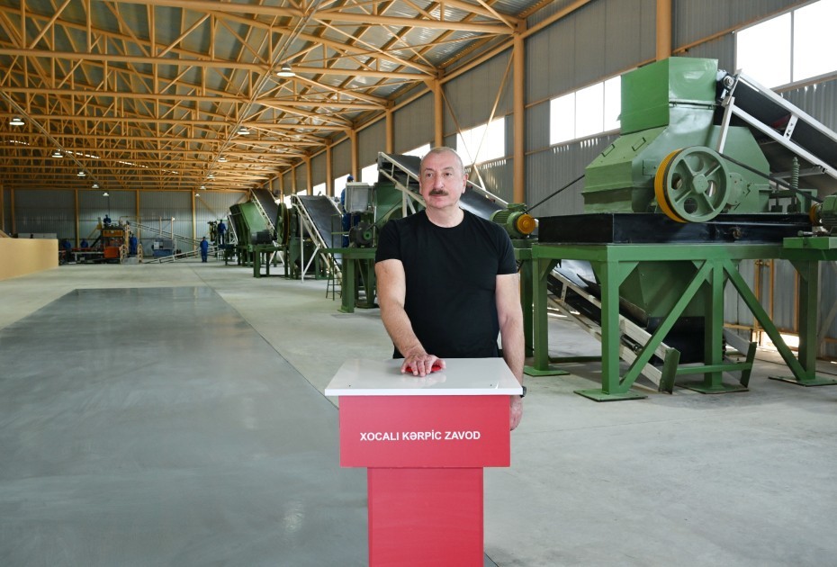 Xocalı kərpic zavodunun açılışı olub -FOTOLAR