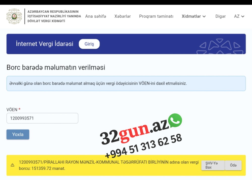 Pirallahı Rayon Mənzil-Kommunal Təsərrüfat Birliyinin vergi borcu150 min manatı ötdü