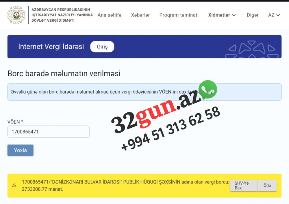 2.7 milyon manat vergi borcu olan Dənizkənarı Bulvar İdarəsi110 minlik tender keçirdi