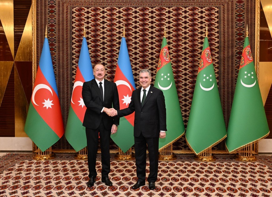 İlham Əliyevin Berdiməhəmmədov ilə təkbətək görüşü oldu-FOTO (YENİLƏNİB)