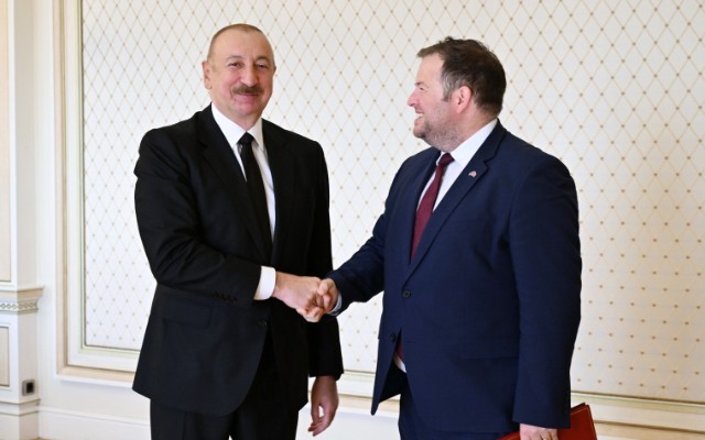 Prezident Stiven Doutini qəbul edib - FOTOLAR