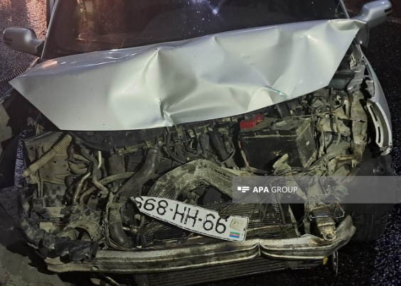 Bakıda zəncirvari qəza - 7 avtomobil toqquşdu