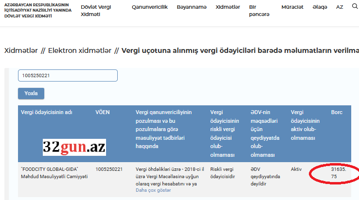 “FOODCITY GLOBAL-GIDA” MMC DVX-nin "qara siyahısı"nda,həm də.../ FOTO