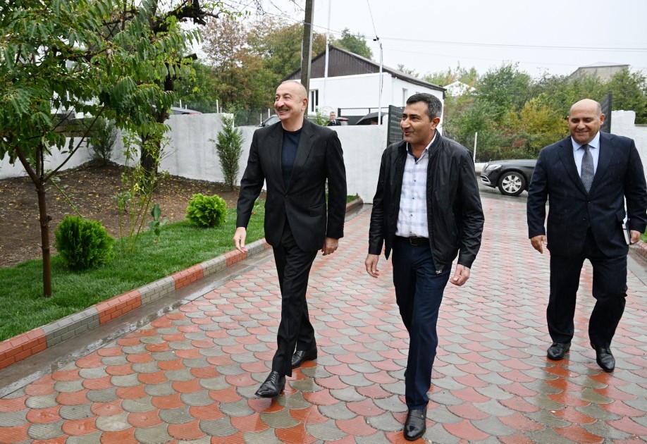 İlham Əliyev Hadrut qəsəbəsində olub -FOTOLAR