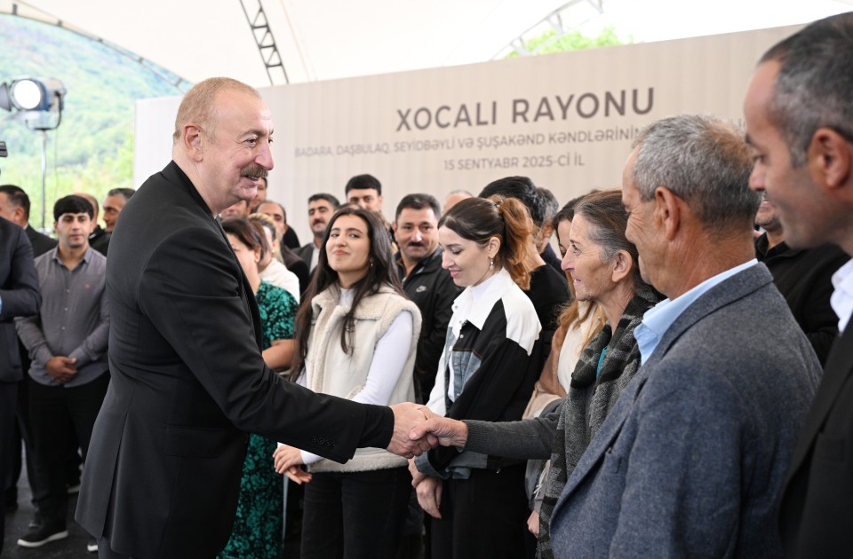 Prezident 4 kəndin sakinləri ilə görüşdü +FOTOLAR (YENİLƏNİB)