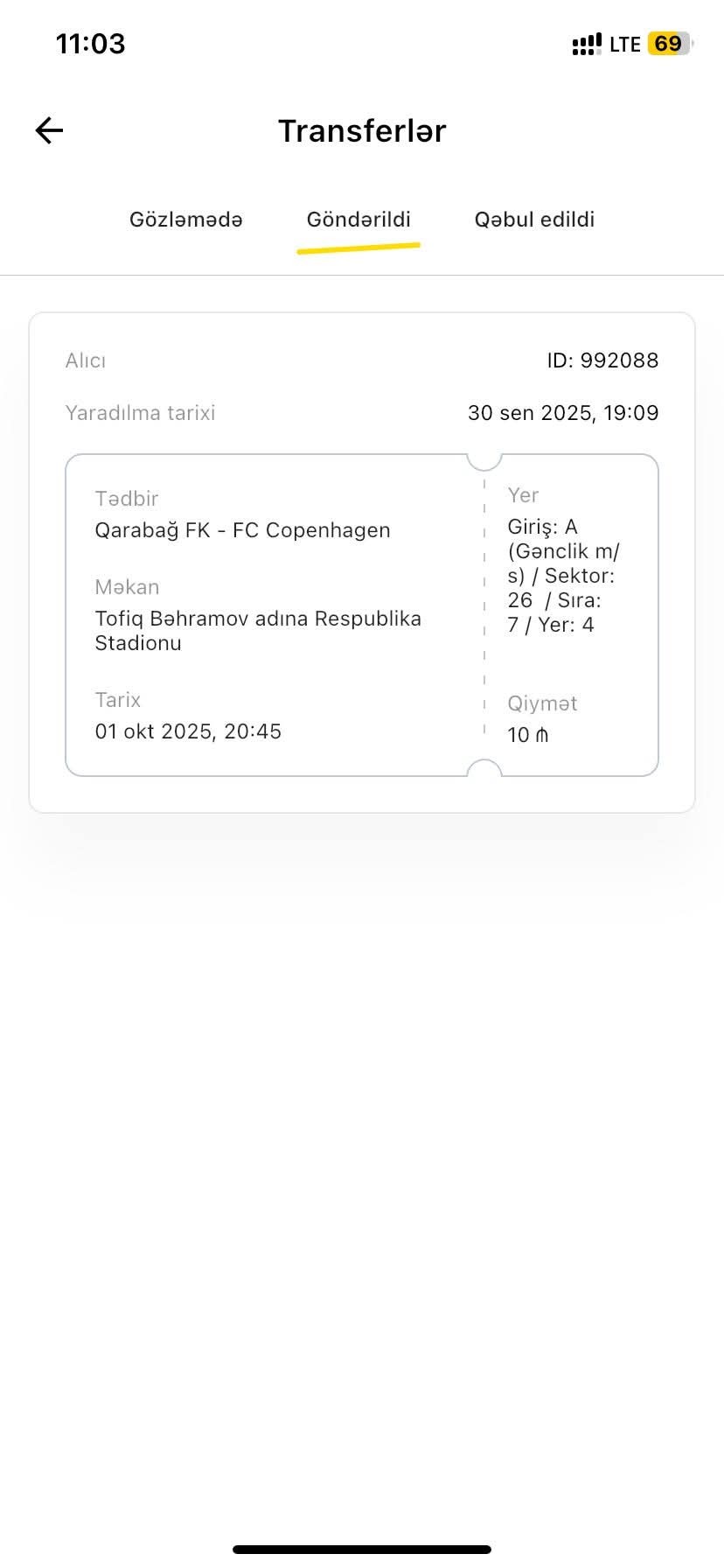 “İticket.az mənim biletimi xəbərsiz başqa şəxslərə transfer edib”- ŞİKAYƏT