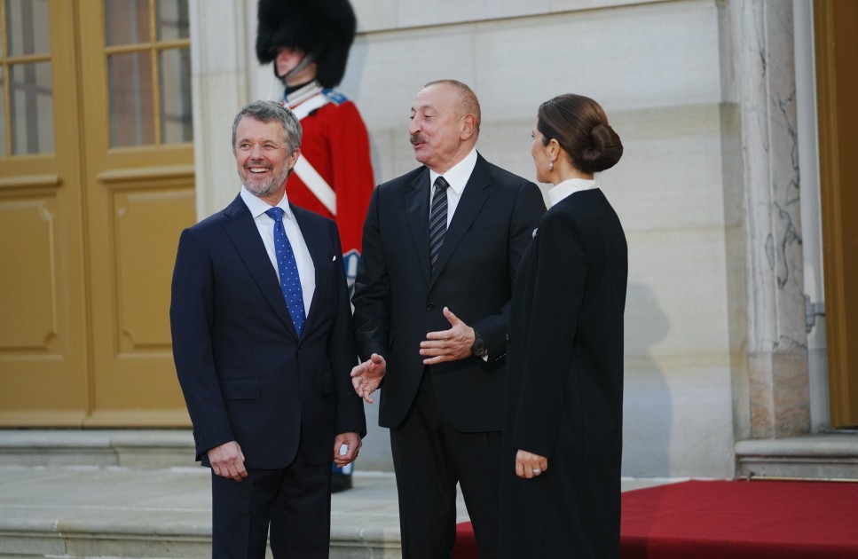 İlham Əliyev Kopenhagendə ziyafətdəiştirak edib - FOTOLAR